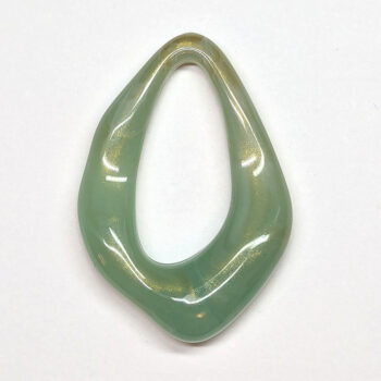 Green Marble Large Irregular Acrylic Teardrop Pendant