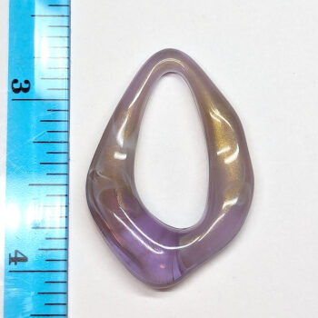 Purple Marble Large Irregular Acrylic Teardrop Pendant - Image 2