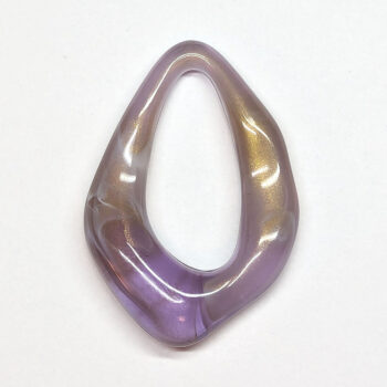 Purple Marble Large Irregular Acrylic Teardrop Pendant