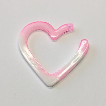 Colored and White Open Heart Resin Pendant - Image 2