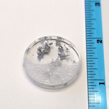 Silver Gold Leaf Mica Round Resin Pendant - Image 2