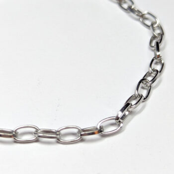 Silver Cable Chain Large Links Charm Bracelet - Image 4