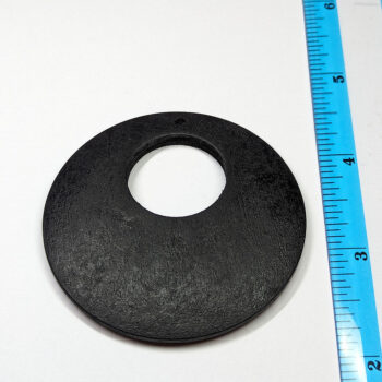 Extra Large Black Round Circle Geometric Wood Pendant - Image 3