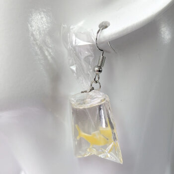 Fish in a Bag Yellow Goldfish Fish Resin Necklace - Image 6