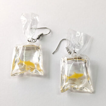 Fish in a Bag Yellow Goldfish Fish Resin Necklace - Image 7