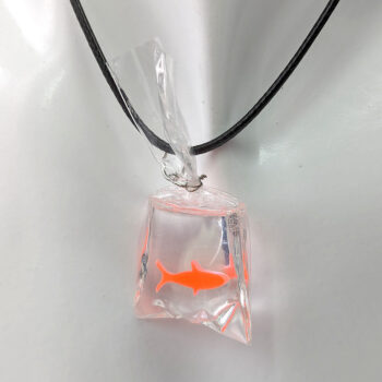 Fish in a Bag Orange Goldfish Fish Resin Necklace - Image 9