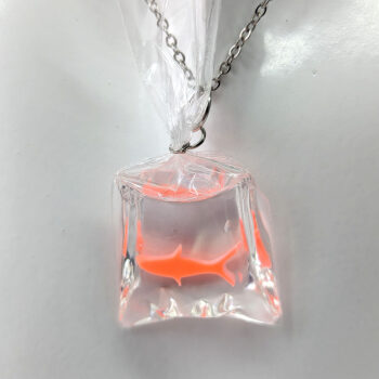 Fish in a Bag Orange Goldfish Fish Resin Necklace - Image 12