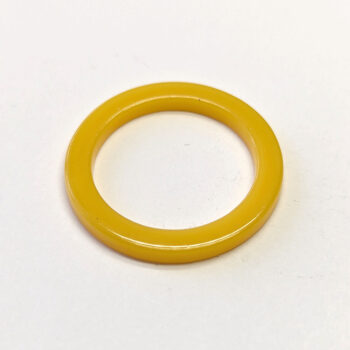 Bright Yellow Opaque Resin Ring