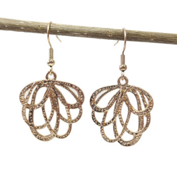 Modern Hollow Flower Earrings KC Gold