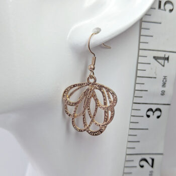 Modern Hollow Flower Earrings KC Gold - Image 2