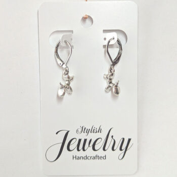 Balloon Dog Silver Earrings - Image 5
