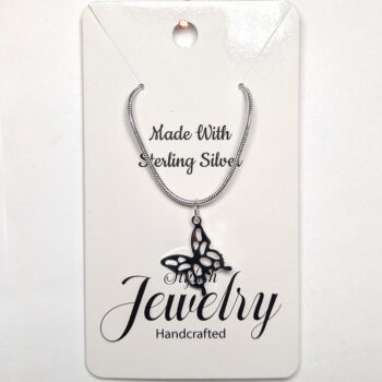 Sterling Silver Necklaces With Angle Butterfly 18" - Image 20