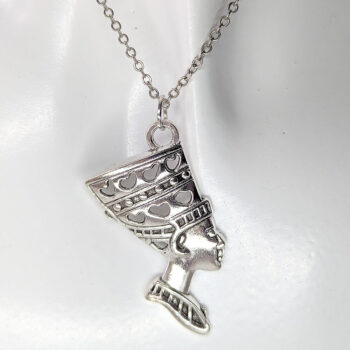 Egyptian Queen Nefertiti Antique Silver Necklace - Image 3