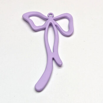 Purple Color Coated Long Bow Pendant