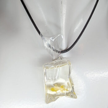 Fish in a Bag Yellow Goldfish Fish Resin Necklace - Image 4