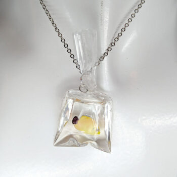 Ocean Salt Water Fish in a Bag Yellow Black Resin Necklace - Image 4