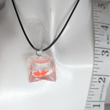 Fish in a Bag Orange Goldfish Fish Resin Necklace - Image 5