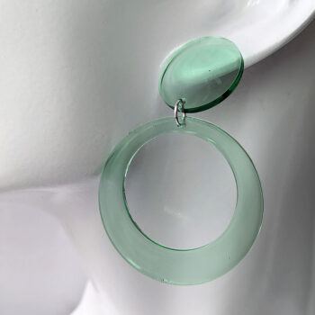 Colored Chunky Large Round Hoop Resin Earrings - Image 23