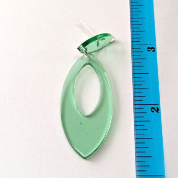 Colored Modern Sleek Hollow Oval Hoop Resin Earrings - Image 22