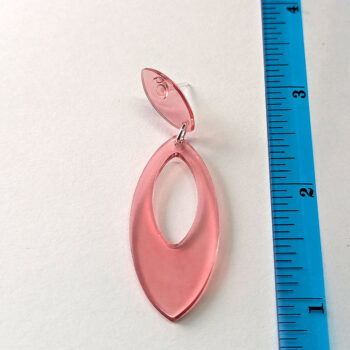 Colored Modern Sleek Hollow Oval Hoop Resin Earrings - Image 20