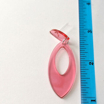 Colored Modern Sleek Hollow Oval Hoop Resin Earrings - Image 17