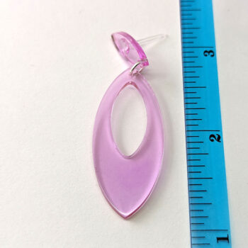 Colored Modern Sleek Hollow Oval Hoop Resin Earrings - Image 15