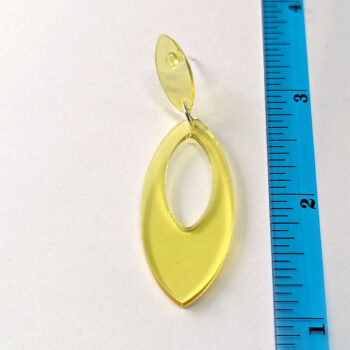 Colored Modern Sleek Hollow Oval Hoop Resin Earrings - Image 13