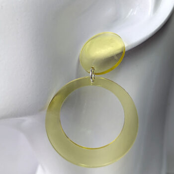 Colored Chunky Large Round Hoop Resin Earrings - Image 17