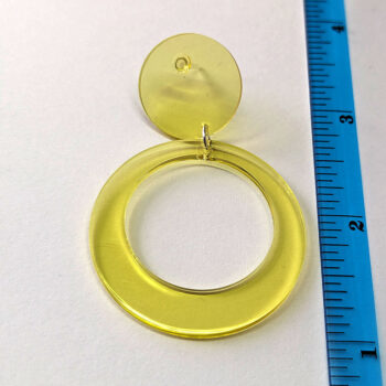 Colored Chunky Large Round Hoop Resin Earrings - Image 16