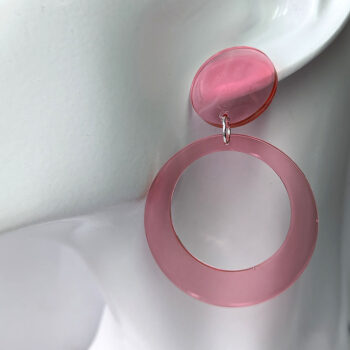 Colored Chunky Large Round Hoop Resin Earrings - Image 15