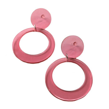 Colored Chunky Large Round Hoop Resin Earrings