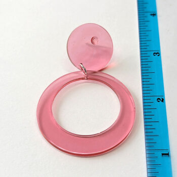 Colored Chunky Large Round Hoop Resin Earrings - Image 14