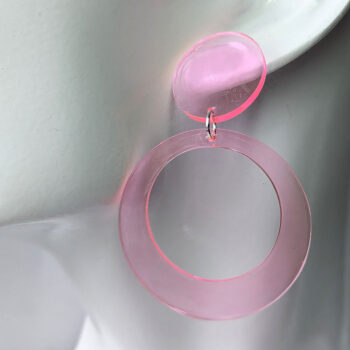 Colored Chunky Large Round Hoop Resin Earrings - Image 13