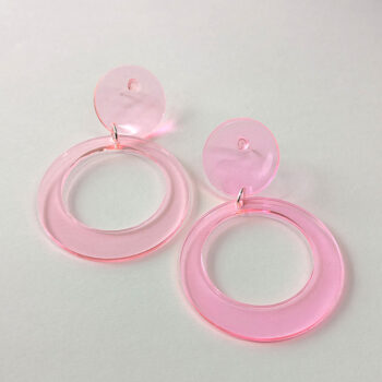 Colored Chunky Large Round Hoop Resin Earrings - Image 12