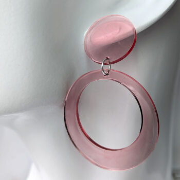 Colored Chunky Large Round Hoop Resin Earrings - Image 8