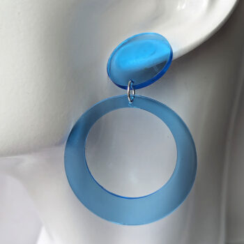 Colored Chunky Large Round Hoop Resin Earrings - Image 6