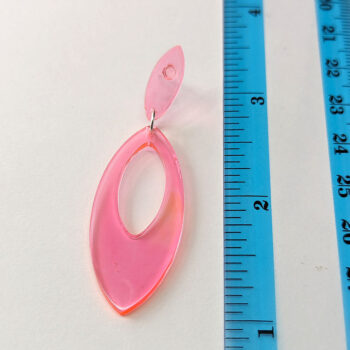 Colored Modern Sleek Hollow Oval Hoop Resin Earrings - Image 11