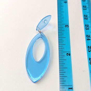 Colored Modern Sleek Hollow Oval Hoop Resin Earrings - Image 7