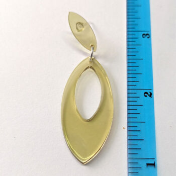 Colored Modern Sleek Hollow Oval Hoop Resin Earrings - Image 5