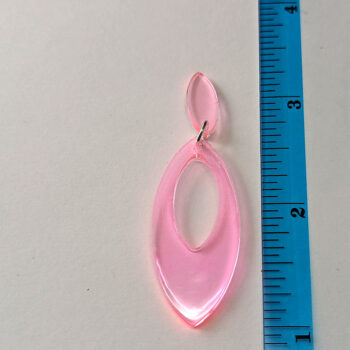 Colored Modern Sleek Hollow Oval Hoop Resin Earrings - Image 2