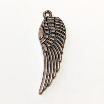 Antique Copper Double Sided Angel Wing Pendant