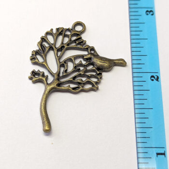 Bird in a Tree Pendant Antique Bronze - Image 2