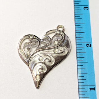 Decorative Hollow Angle Heart Pendant Silver - Image 2