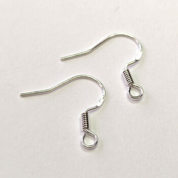 Stamped 925 Sterling Silver Plated Copper Earring Hooks Silver 10 Pc