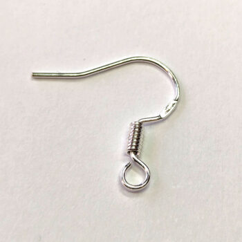 Stamped 925 Sterling Silver Plated Copper Earring Hooks Silver 10 Pc - Image 2