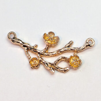 Branch With Flower Connector KC Gold