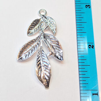 Branch With Leaves Pendant Silver - Image 2