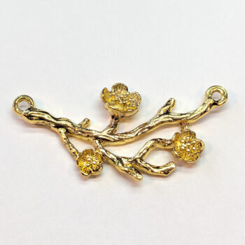 Branch With Flower Connector Gold