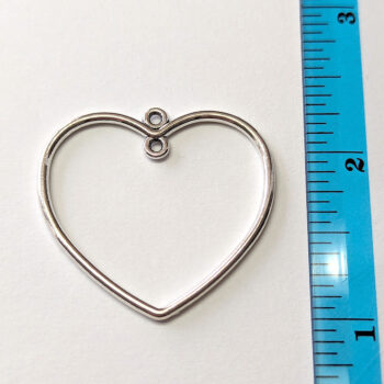 Hollow Heart Connector Pendant Antique Silver - Image 5