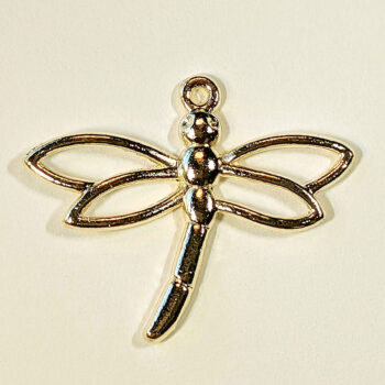 Hollow Dragonfly Pendant Gold